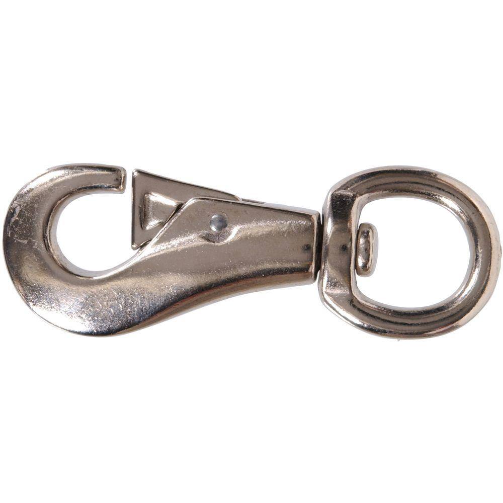 1 x 5 in. Animal Snap with Round Swivel Eye in Nickel Plated (5-Pack) - Hercitys