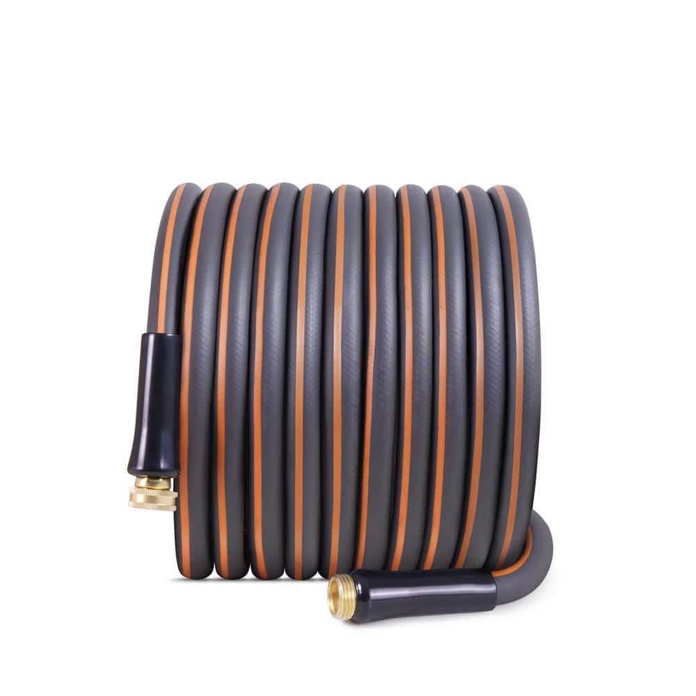 5/8 in. Dia. x 100 ft. Garden Hose with 3/4 in. NH Solid Brass Fittings, Leak-Proof Construction - Hercitys