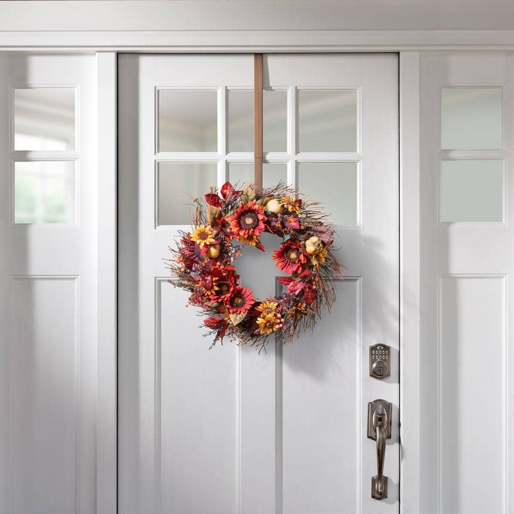 16.5 in. Artificial Brushed Copper Adapt Top and Bottom Adjusting Wreath Hanger - Hercitys