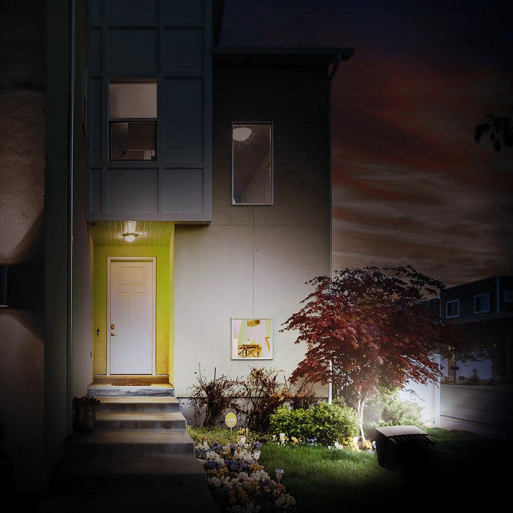 250-Watt Equivalent Bronze Outdoor Integrated LED Commercial Flood Light, 8000 Lumens - Hercitys