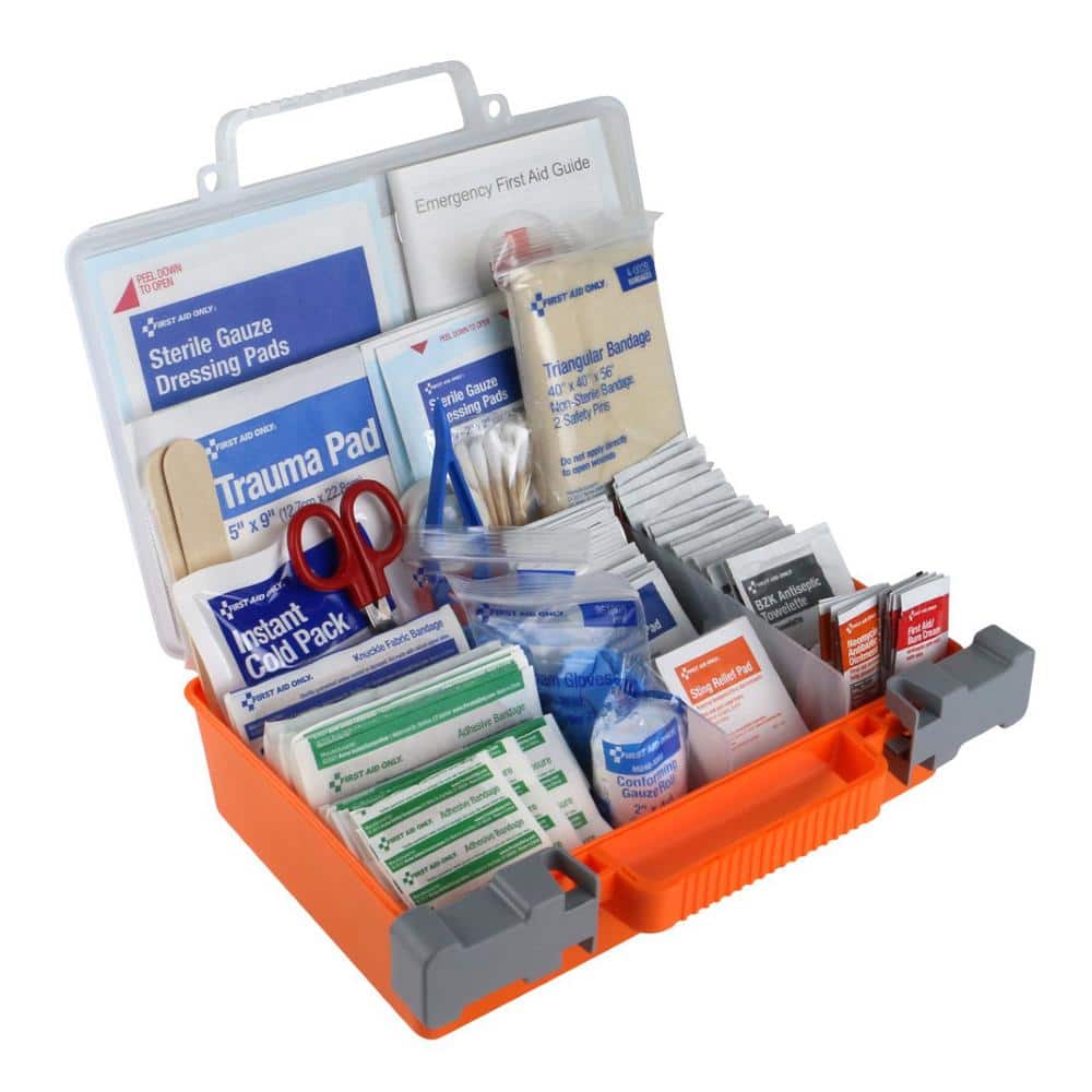 180-Piece, 25-Person Plastic OSHA First Aid Kit - Hercitys
