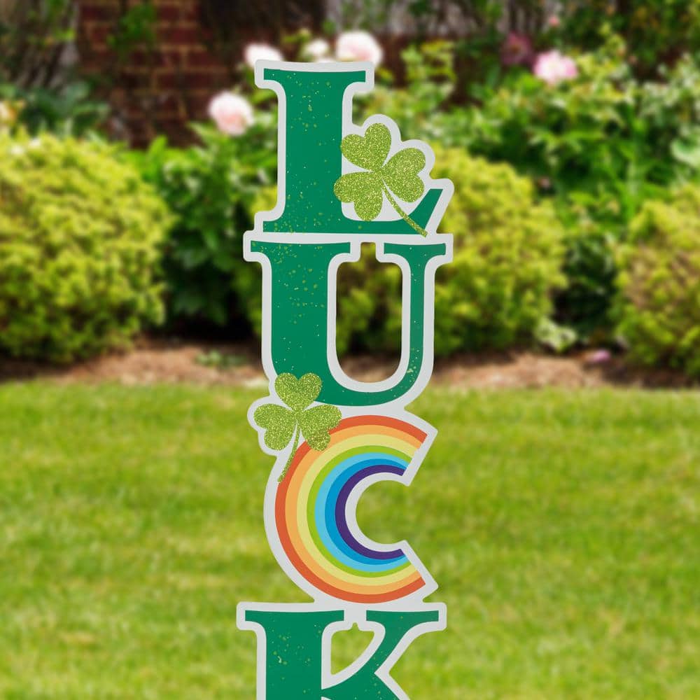 42 in. H St. Patrick’s Metal LUCKY Yard stake - Hercitys