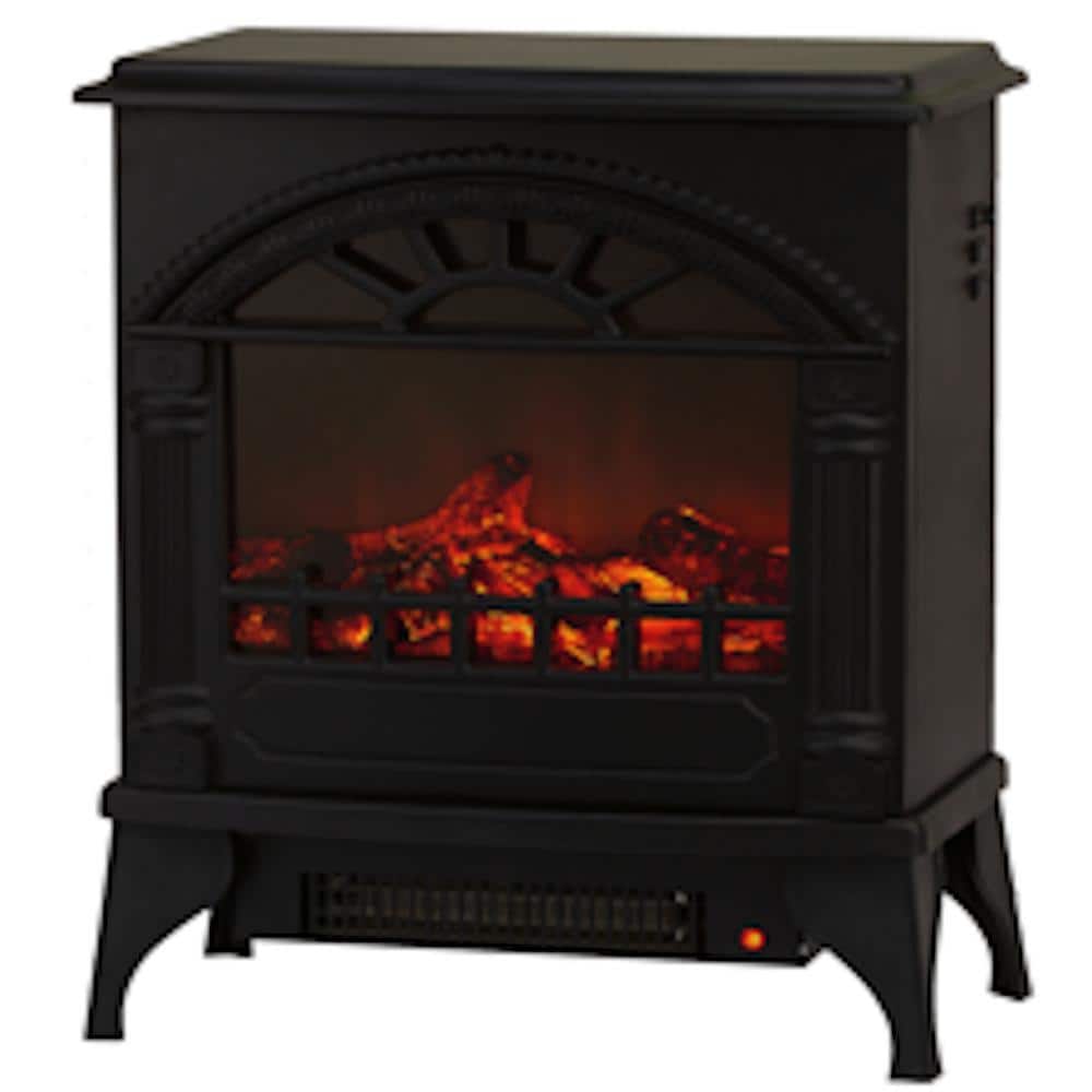 16 in. Freestanding Electric Fireplace in Black - Hercitys