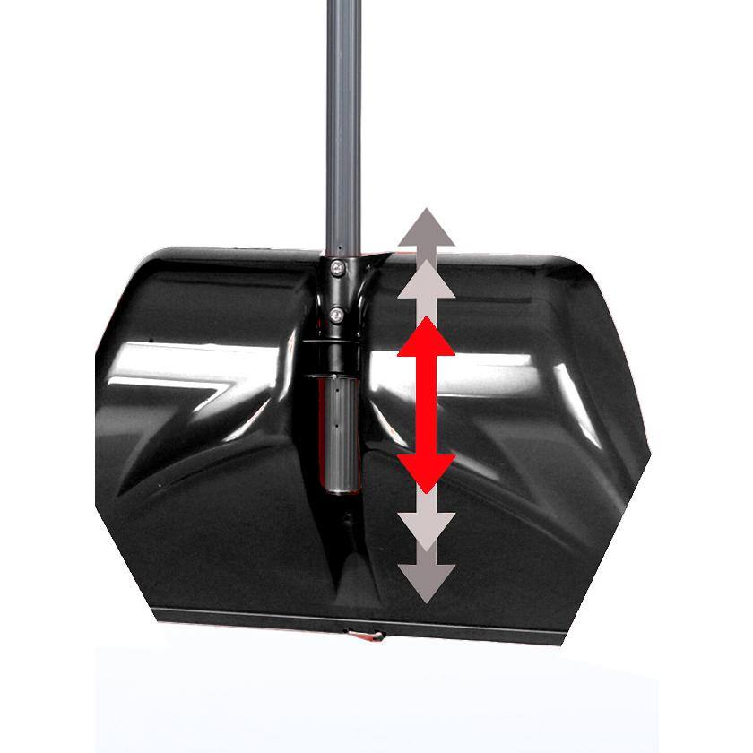 21 in. Crack Jumper Curb Scoop, Adjust 38 in. Vinyl-Coated Metal Handle, ABS-Plastic Blade, Ergonomic Grip Snow Shovel - Hercitys