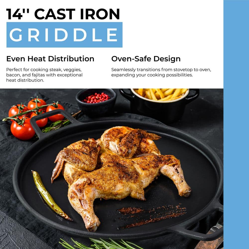 14 in. Cast Iron Pizza Pan - Hercitys