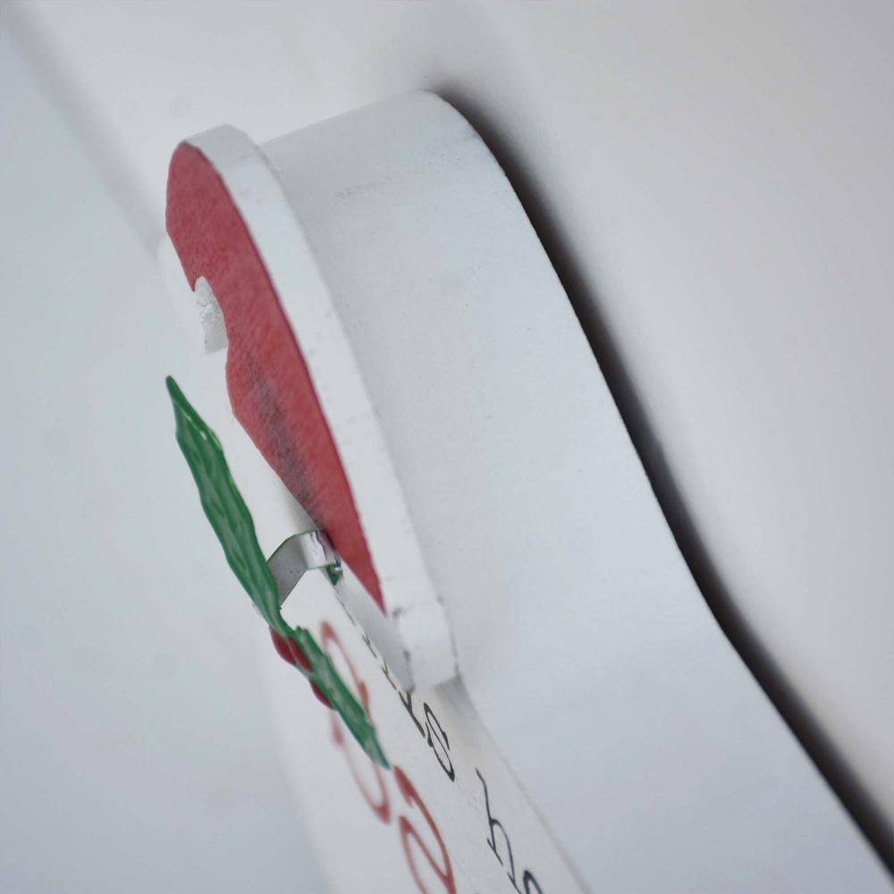 5.25 in. Wood This House Believes in Santa Paws Dog Bone Shaped Christmas Tabletop Sign - Hercitys