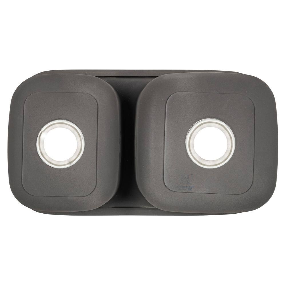 32 in. Undermount 60/40 Double Bowl 18 Gauge Stainless Steel Kitchen Sink with Strainer - Hercitys