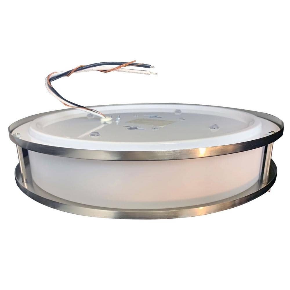 12 in. Brushed Nickel Selectable LED Flush Mount 2700/3000/3500/4000/5000K 90260 - Hercitys