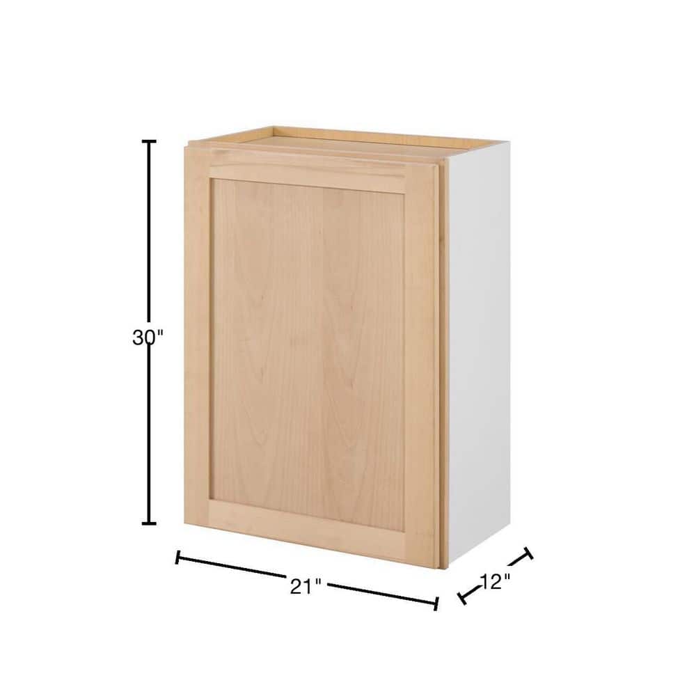 21 in. W x 12 in. D x 30 in. H Ready to Assemble Wall Kitchen Cabinet in Unfinished with CLICKREADY Technology - Hercitys
