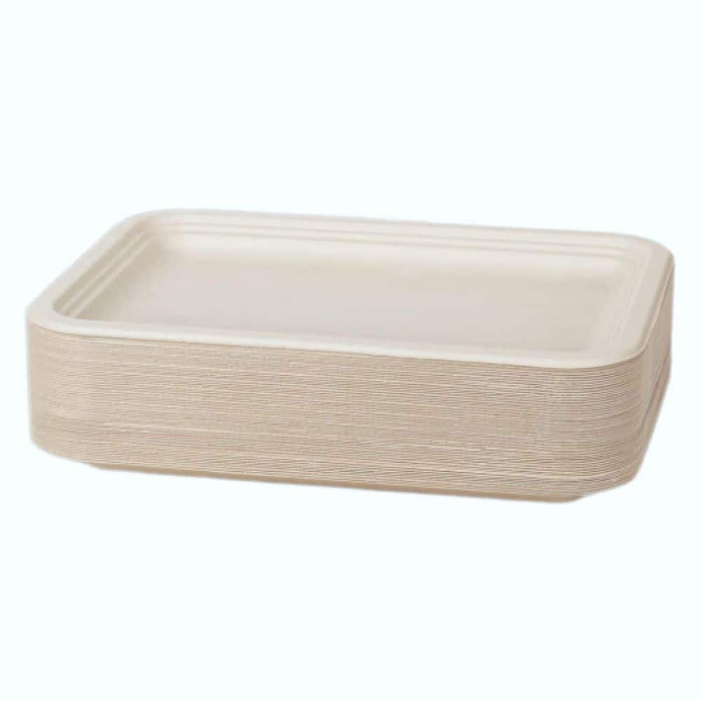 14 in. Compostable Disposable Paper Plate [50-Pack] - Hercitys