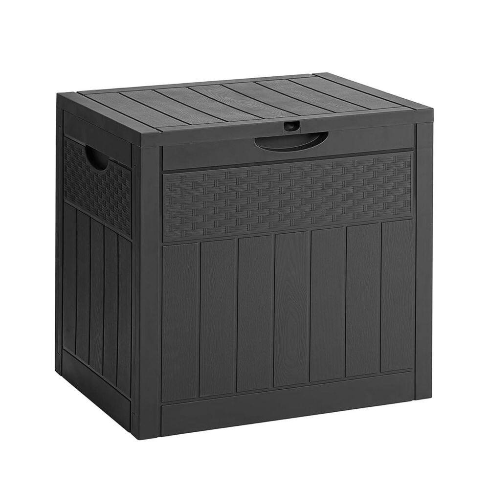 33 Gal. Black Resin Deck Box with Lockable Lid - Hercitys