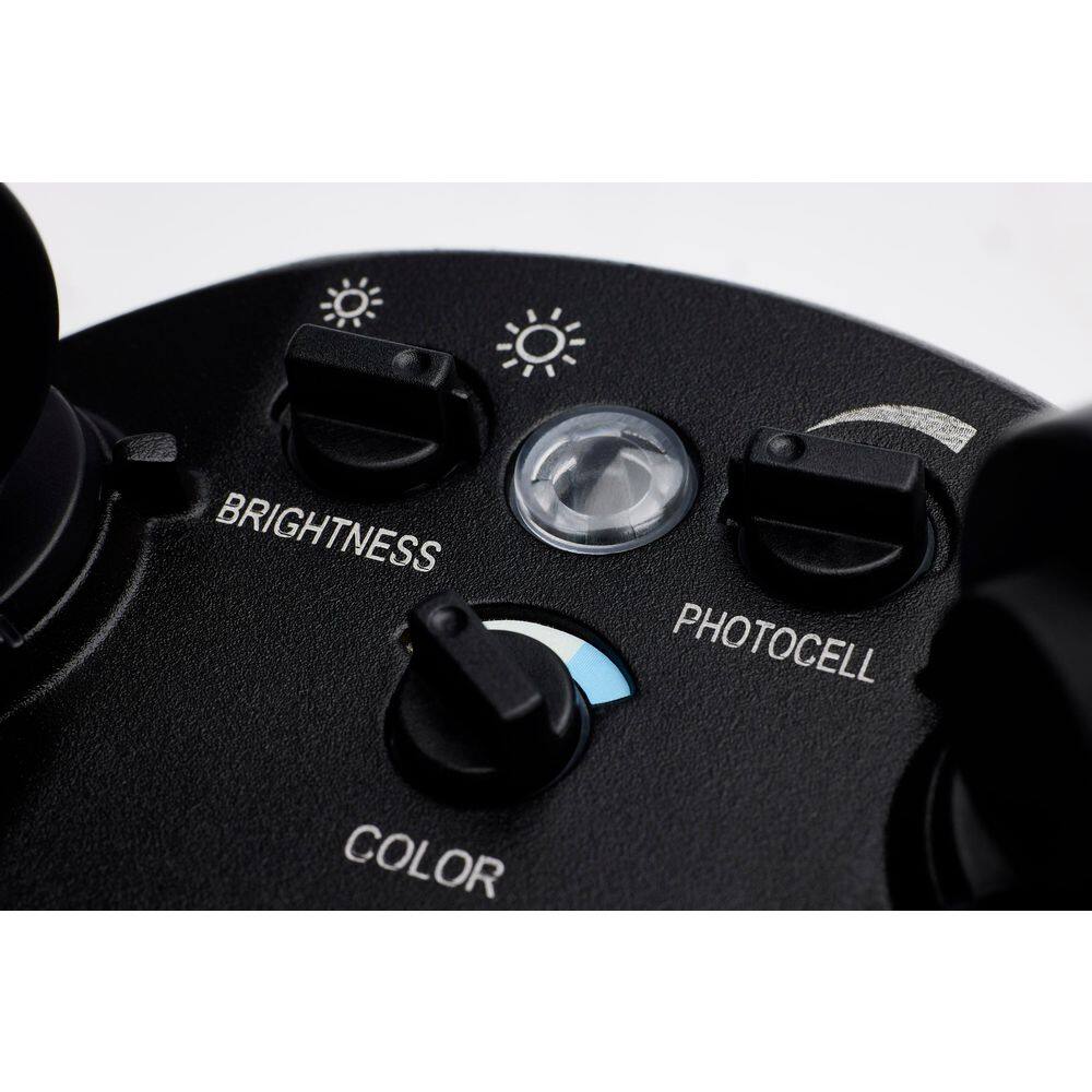 125-Watt Equivalent 3352 Lumen 103°  Black Dusk to Dawn Integrated LED Flood Light, CCT Selectable - Hercitys