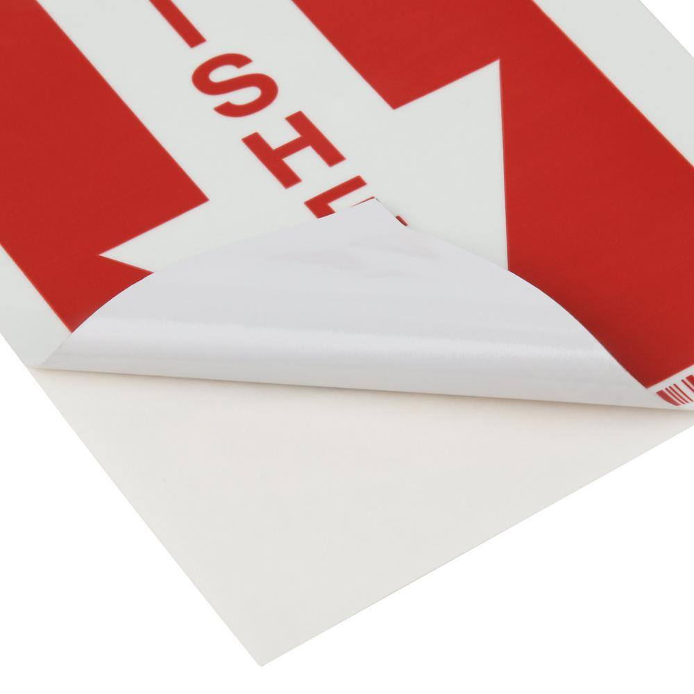 14 in. x 5 in. Glow-in-the-Dark Self-Stick Polyester Fire Extinguisher Sign - Hercitys