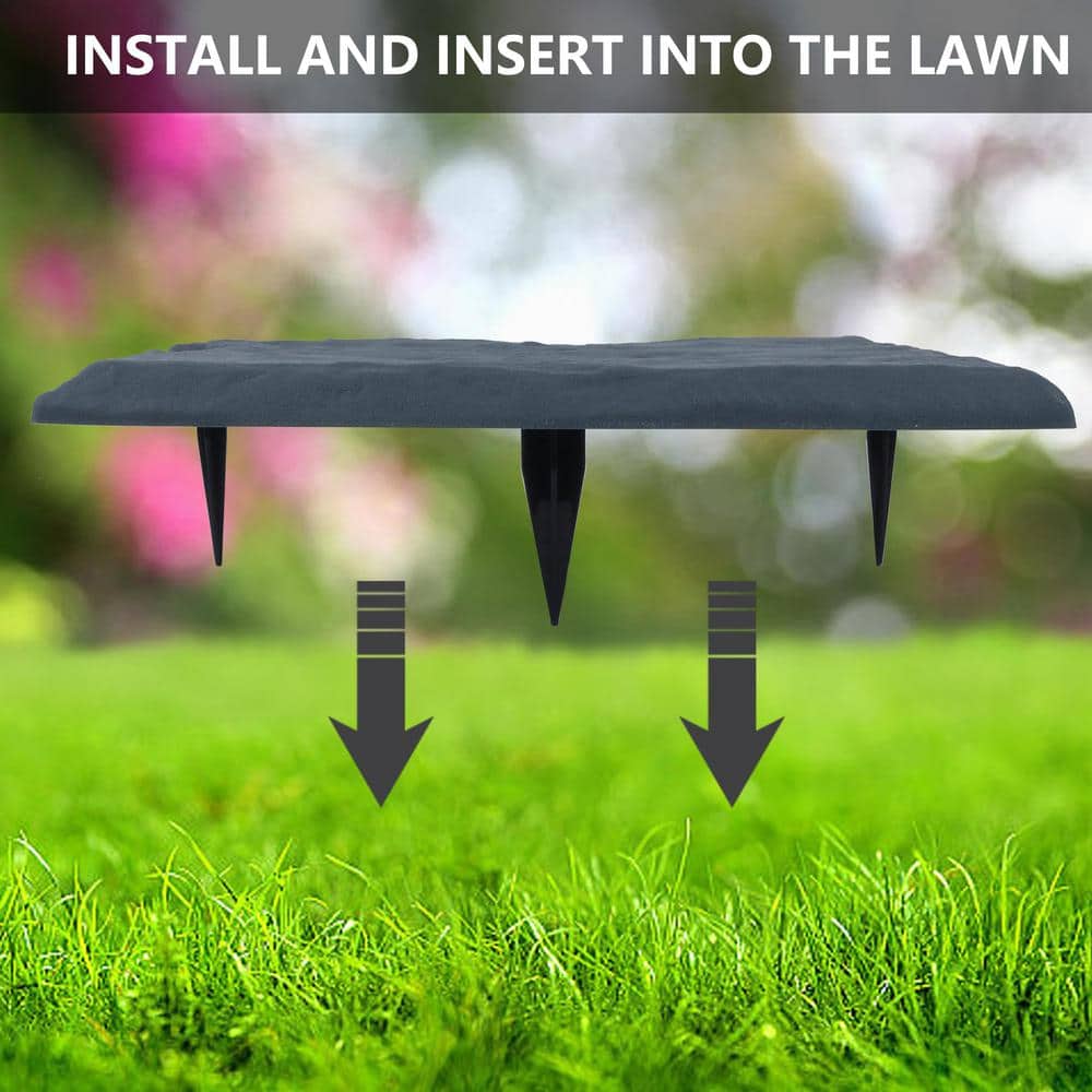 15.98 in. x 15.98 in. x 4.49 in. Square Grey Solid Weatherproof Plastic Set Paver 4-Pieces 1.5 sq. ft. - Hercitys