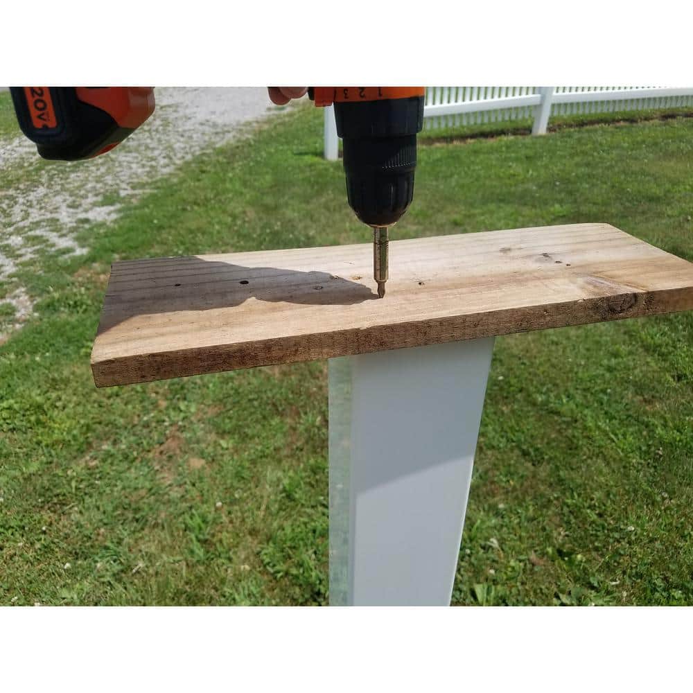 42 in. x 4 in. Vinyl Mailbox Post Sleeve, White - Hercitys