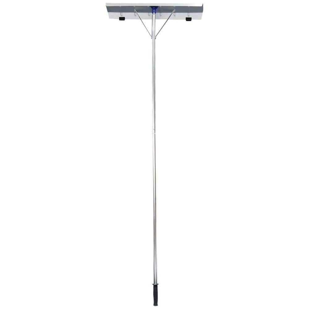 252 in. x 6 in. x 25 in. Lightweight Aluminum Expandable Handle Robust Roof Rake Shovel - Hercitys