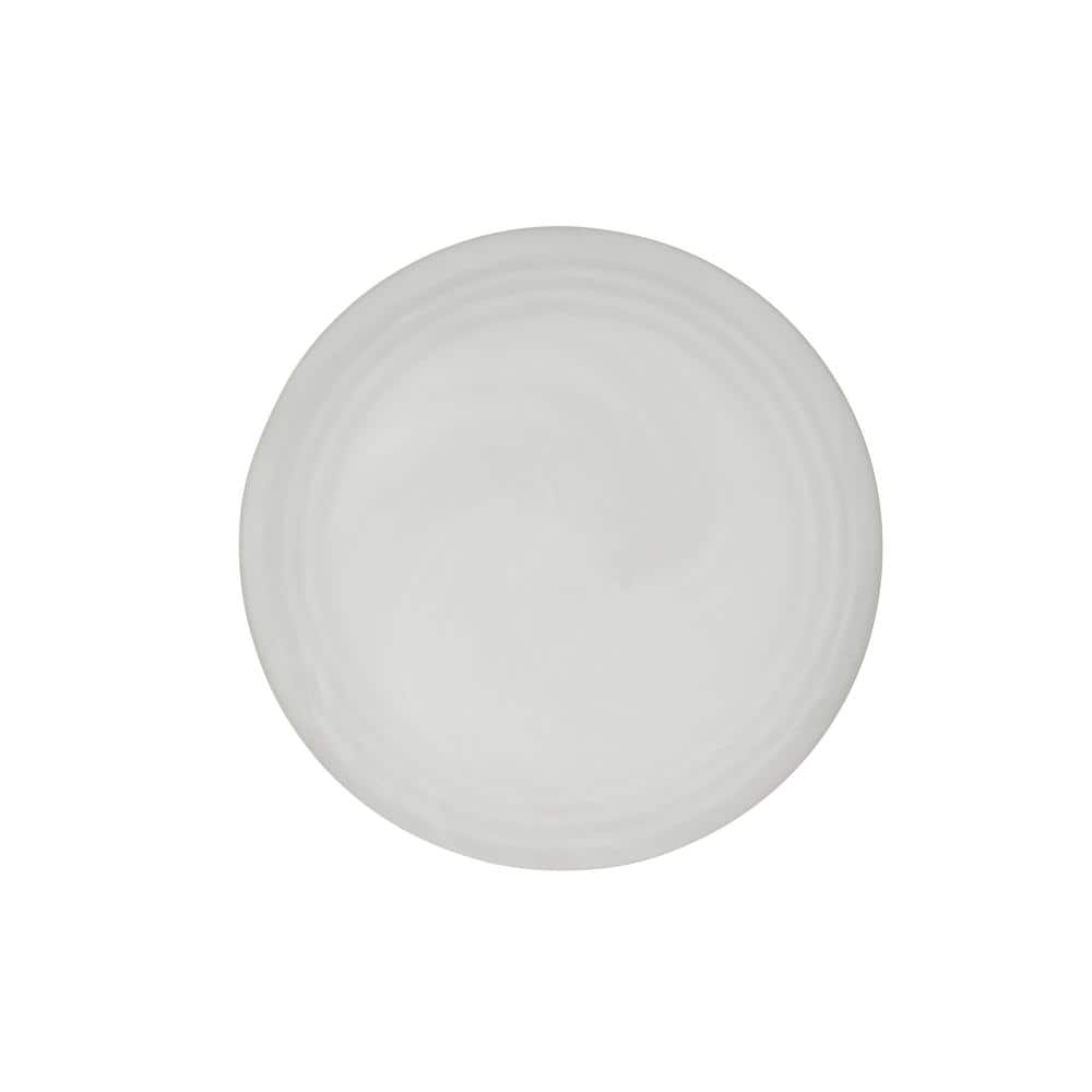 13 in. 24-Watt Modern Brushed Gold-Plated Integrated LED Flush Mount with Alabaster Glass Shade - Hercitys