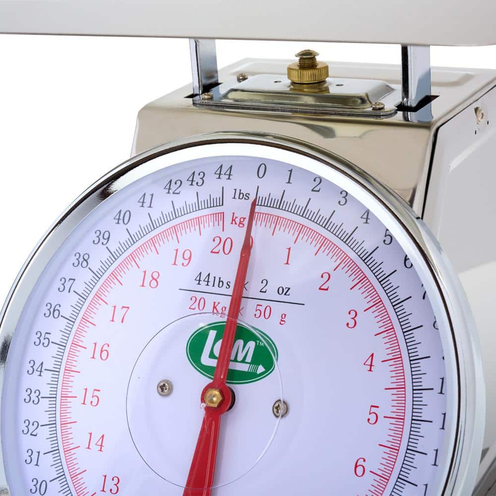 44 lb. Stainless Steel Analog Food Scale - Hercitys
