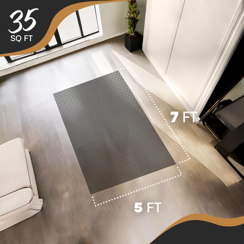 5 ft. x 7 ft. Premium Grip and Dual Surface Non-Slip Rug Pad in Black - Hercitys