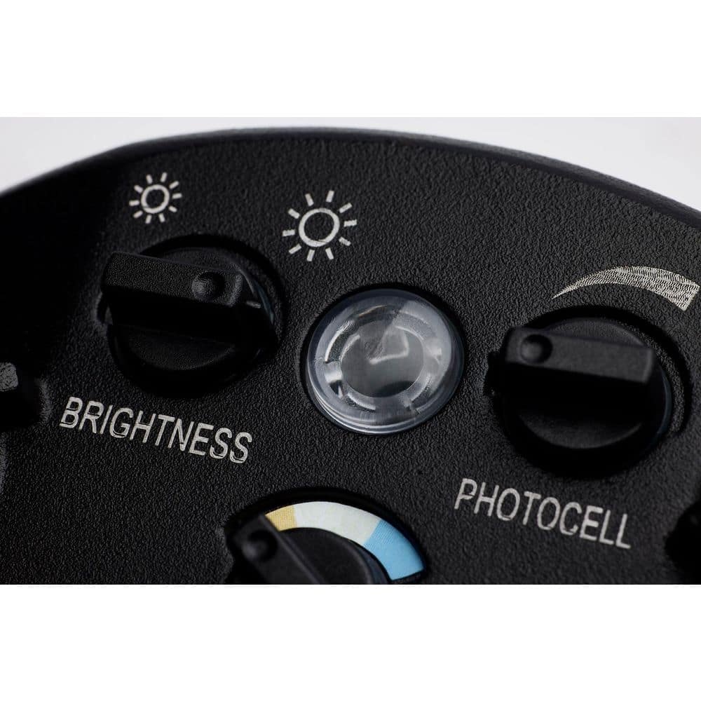 125-Watt Equivalent 3352 Lumen 103°  Black Dusk to Dawn Integrated LED Flood Light, CCT Selectable - Hercitys