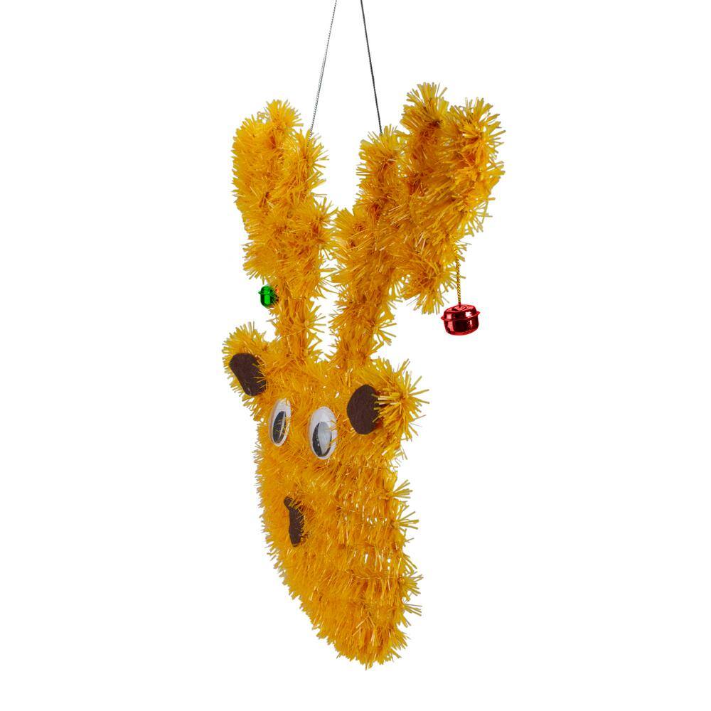 13 in. Tinsel Reindeer Christmas Window Decoration - Hercitys