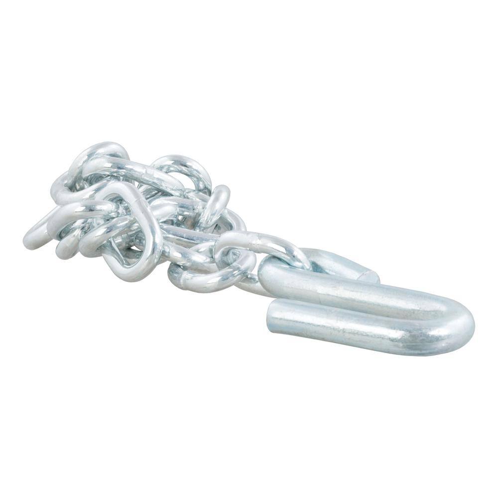 27″ Safety Chain with 1 S-Hook (7,000 lbs., Clear Zinc) - Hercitys
