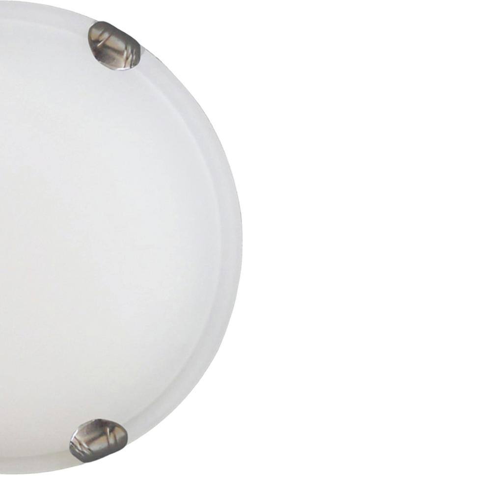 2-Light Satin Steel Flush Mount - Hercitys