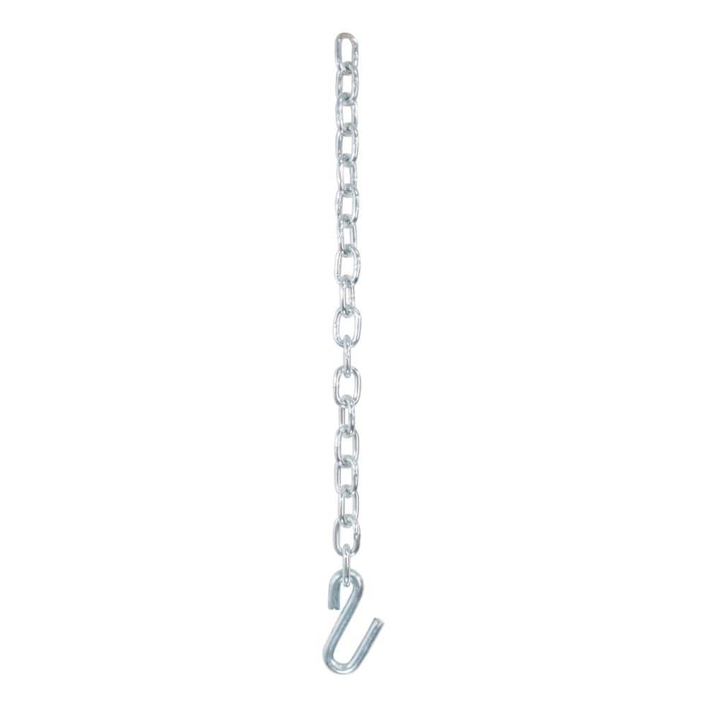 27″ Safety Chain with 1 S-Hook (7,000 lbs., Clear Zinc) - Hercitys
