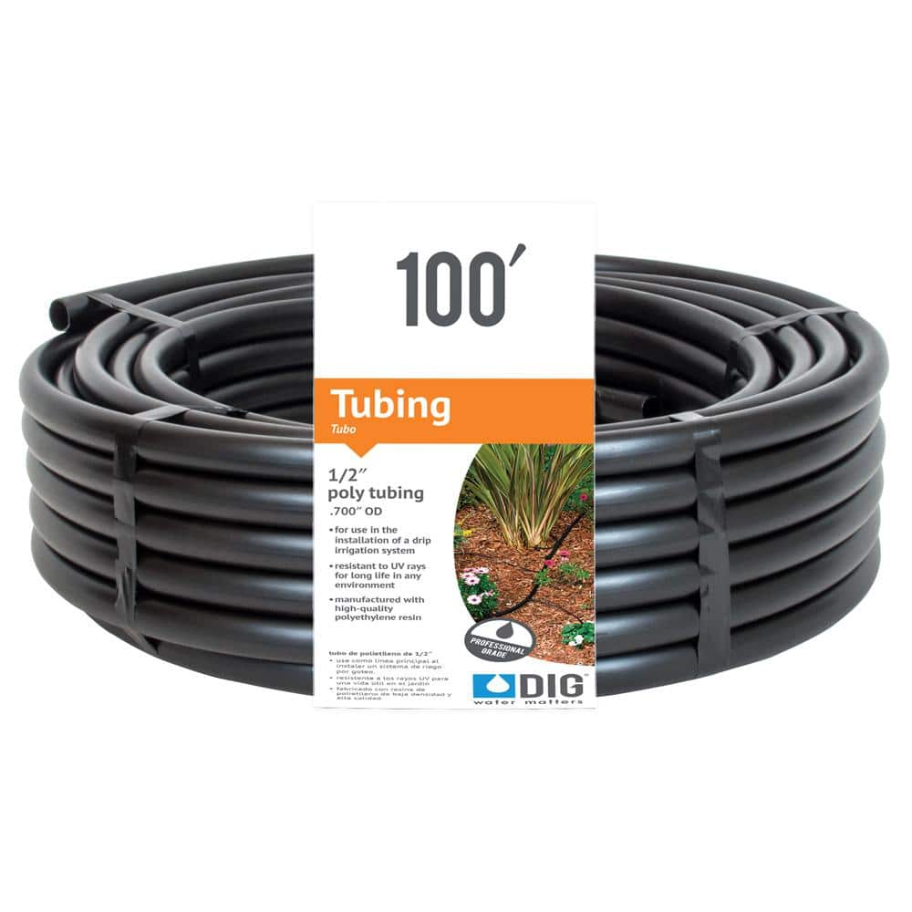 1/2 in. (0.700 O.D.) x 100 ft. Poly Drip Tubing - Hercitys
