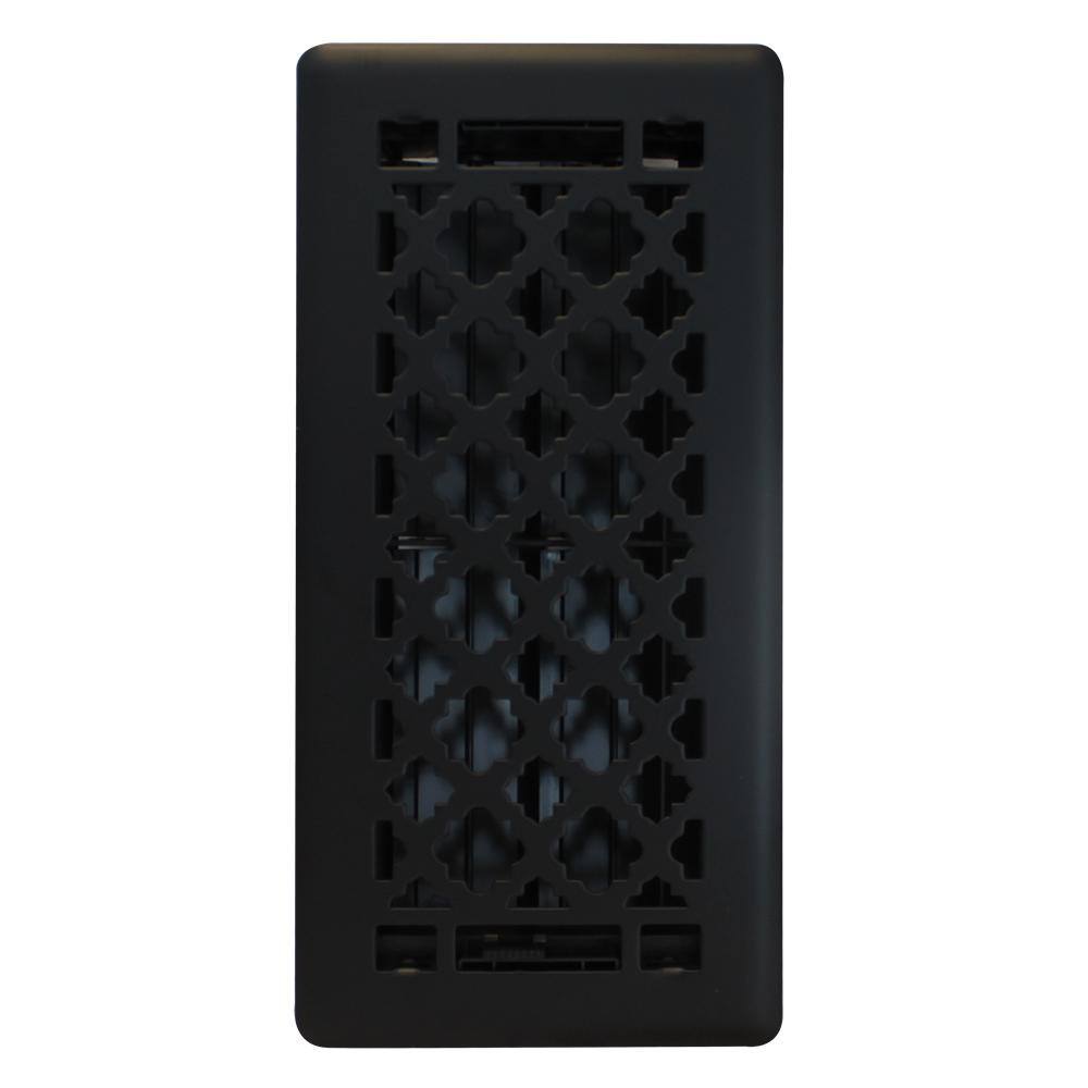 4 in. x 10 in. Sunday Morning Floor Register Black Matte Single Pack - Hercitys