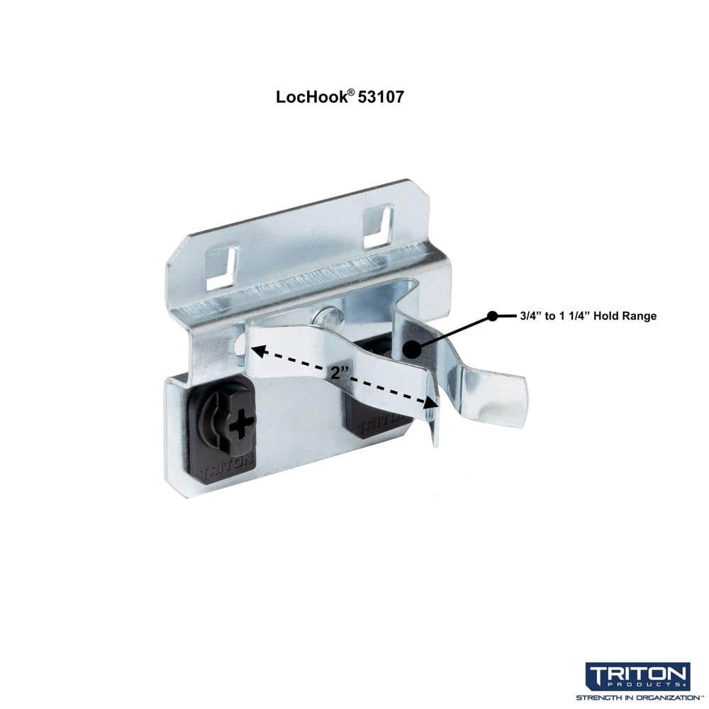 3/4 in. – 1-1/4 in. Hold Range 2 in. Projection Steel Extended Spring Clip for LocBoard (5-Pack) - Hercitys
