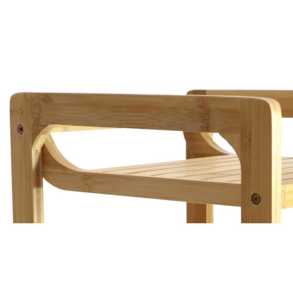 3-Tier Bamboo Shelving Unit (12 in. W x 28 in. H x 12 in. D) - Hercitys