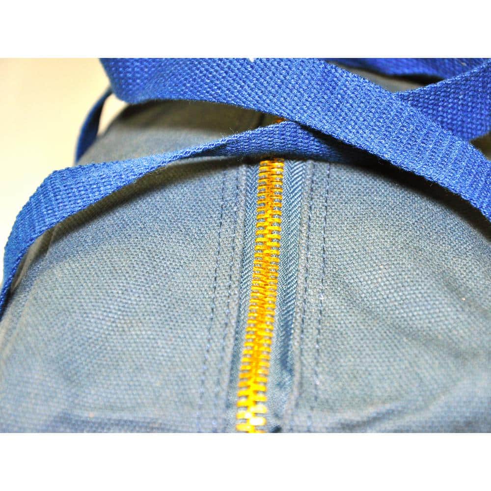 11 in. W Mechanics Tool Bag with Brass Zipper, Dark Blue, Government Issued Style - Hercitys