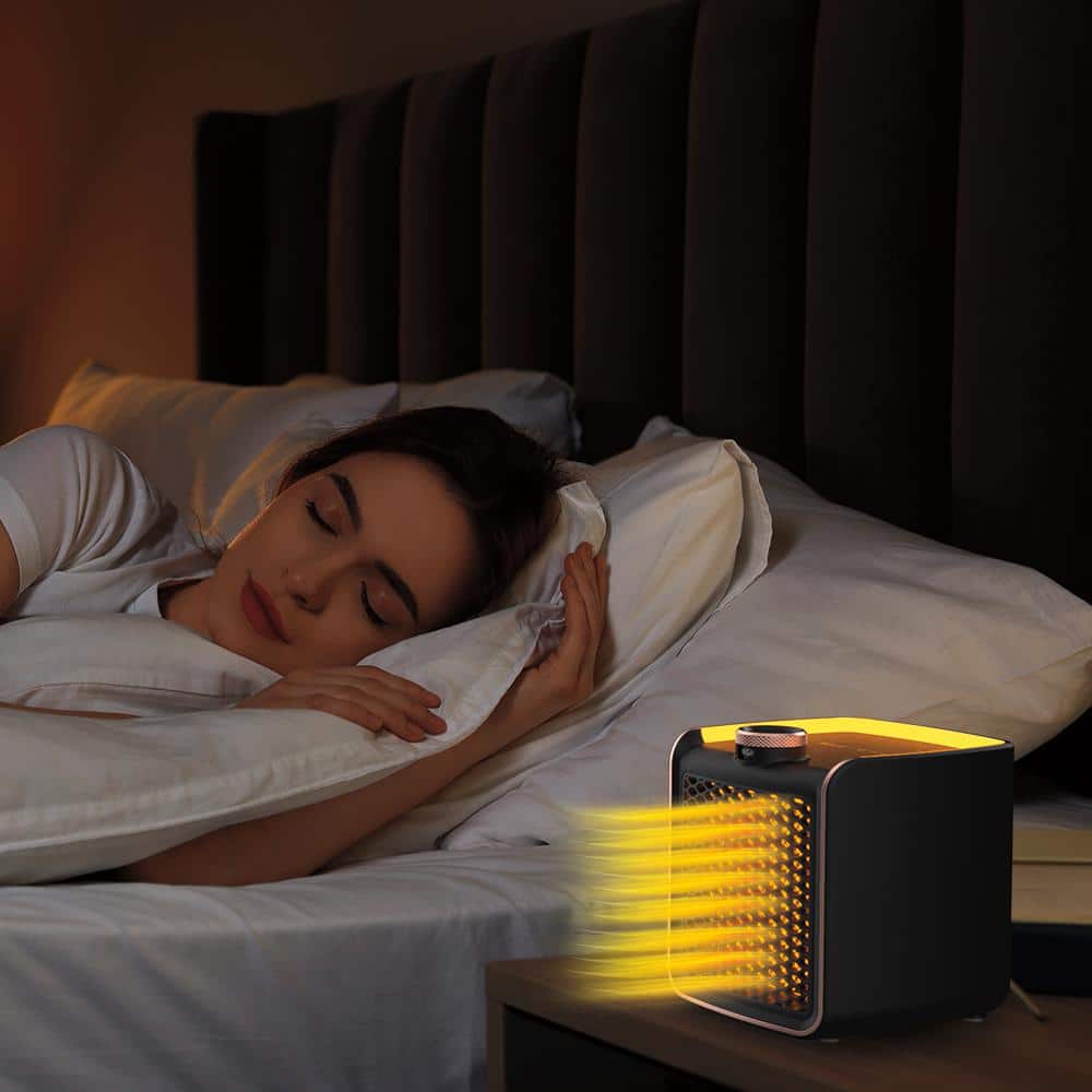 4944 BTU Fan Heater Electric Personal Space Heater Furnace with 2-Adjustable Settings - Hercitys