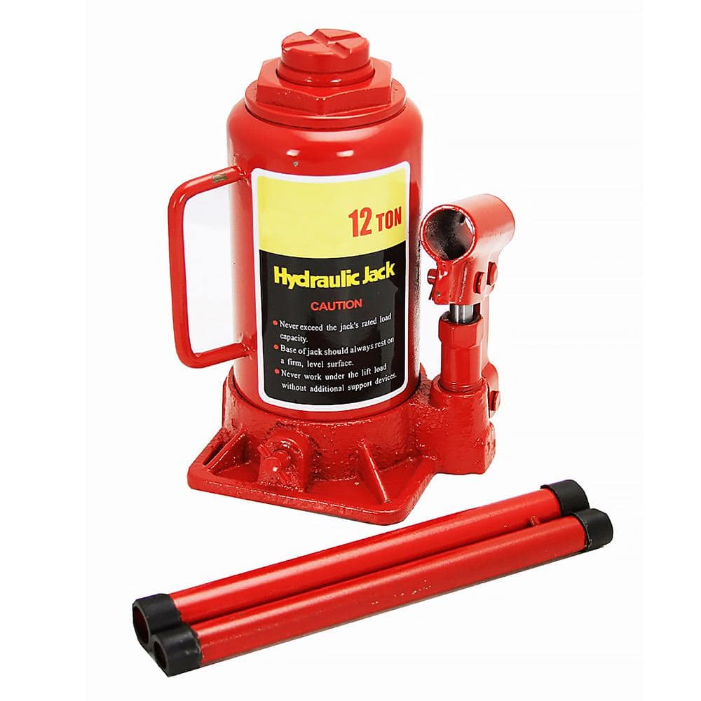 12-Ton 24000 lbs. Hydraulic Bottle Jack Lift Heavy-Duty Automotive Car Compact - Hercitys