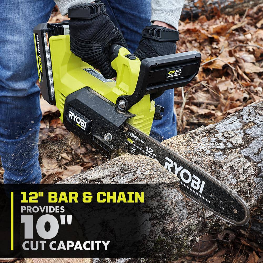 40V HP Brushless 12 in. Top Handle Battery Chainsaw (Tool Only) - Hercitys
