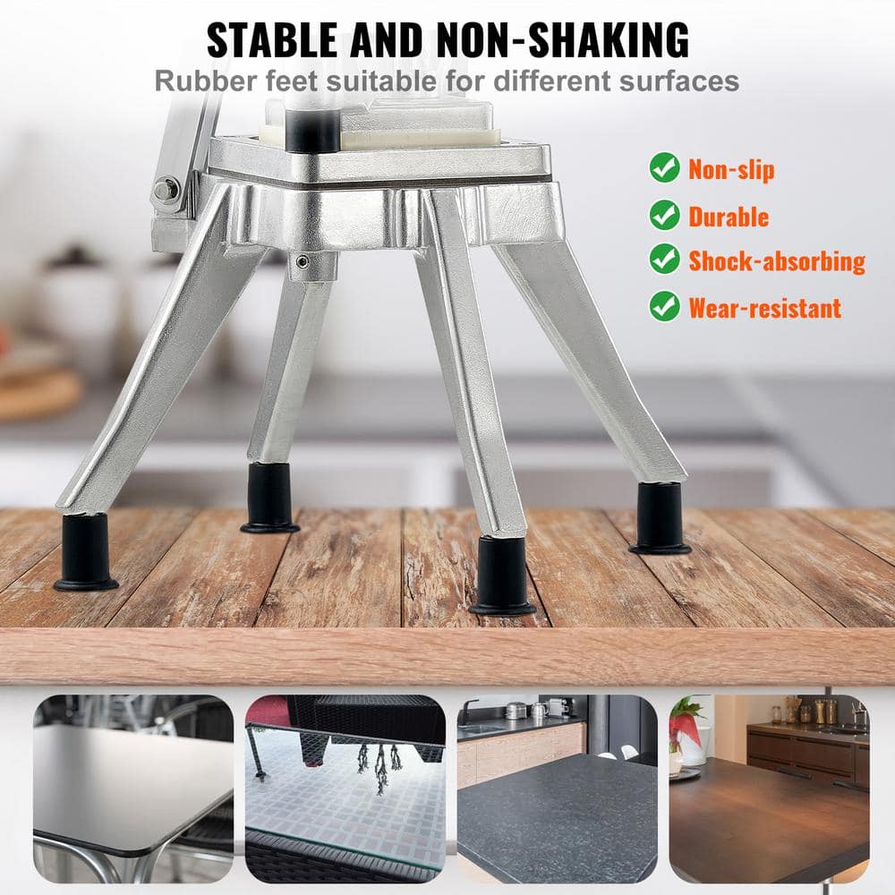 4-Blade Commercial Choppe Stainless Steel Potato Dicer, Slicer French Fry Cutter Multi-Function Vegetable, Fruit Chopper - Hercitys