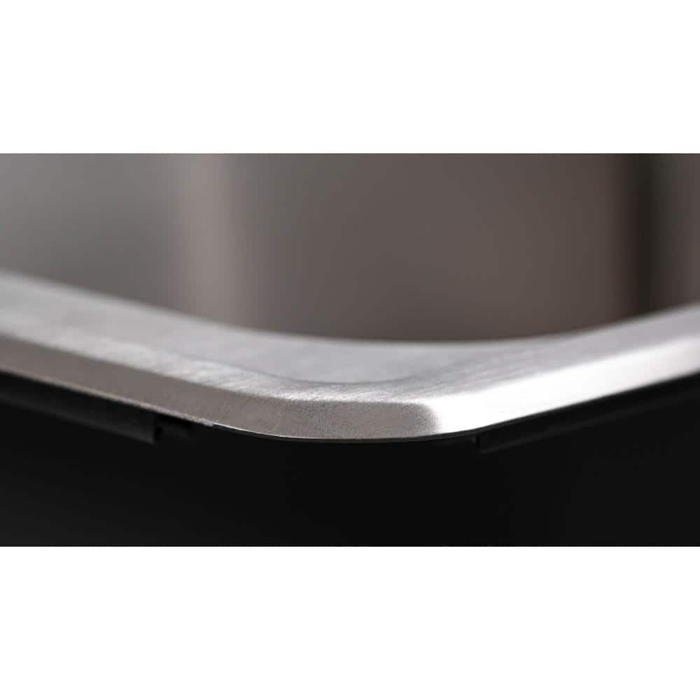 33 in. Overmount Single Bowl 18 Gauge Satin Stainless Steel Kitchen Sink - Hercitys