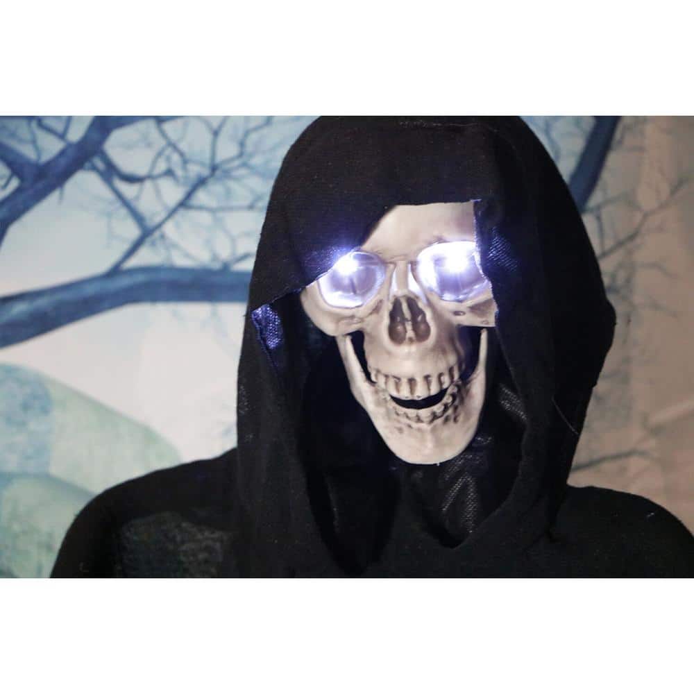 5.5 ft. Animatronic Grim Reaper Halloween Prop - Hercitys