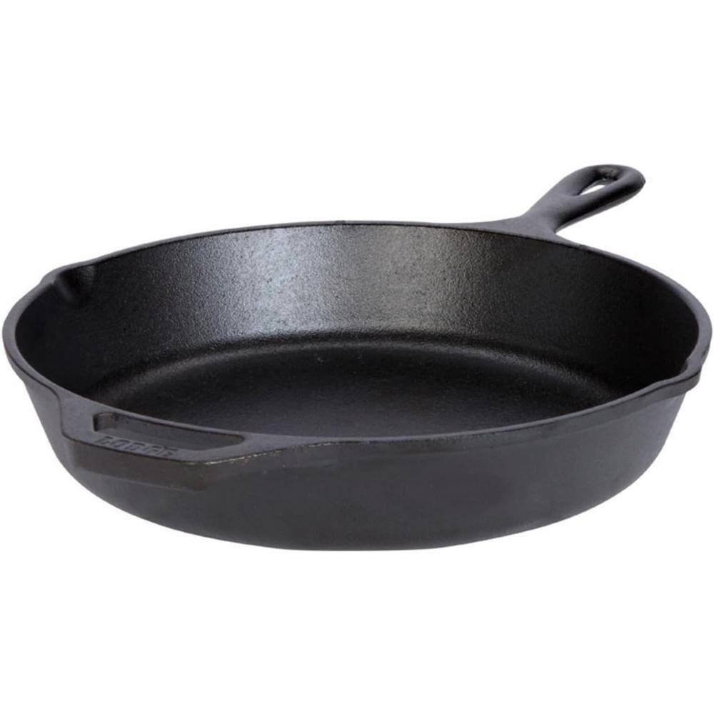 10.25 in. Pre-Seasoned Cast Iron Nonstick Skillet in Black without Lid - Hercitys