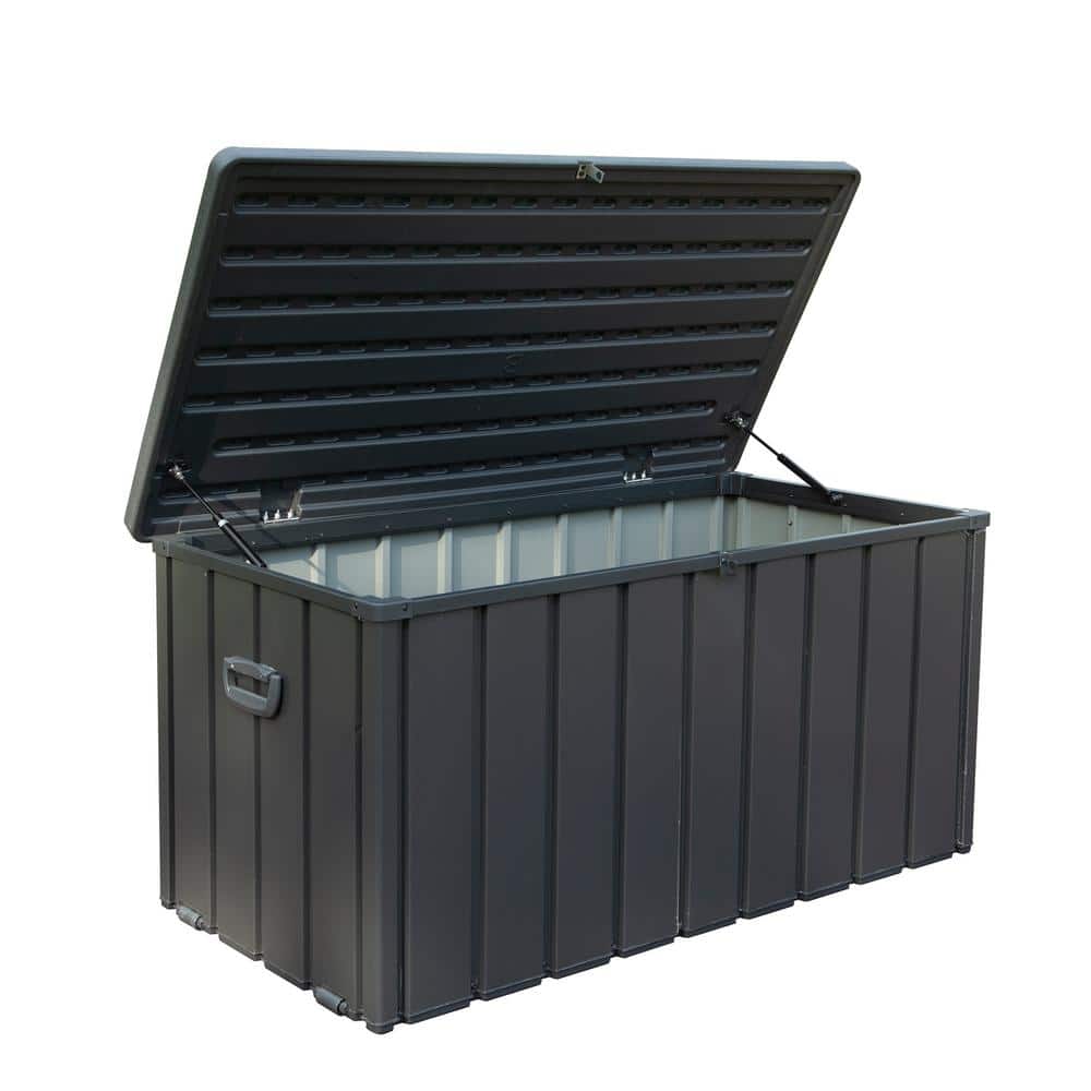 100 Gal. Dark Gray Steel Deck Box - Hercitys