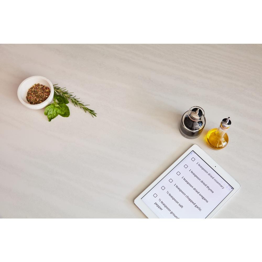 4 ft. x 8 ft. Laminate Sheet in White Pearl Cascade with Monolith Finish - Hercitys