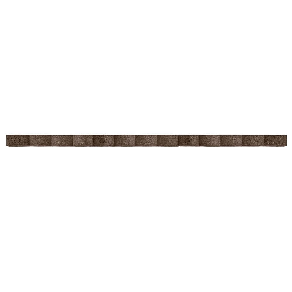 47 in. x 2 in. x 4 in. Brown Scalloped Rubber Garden Edging - Hercitys