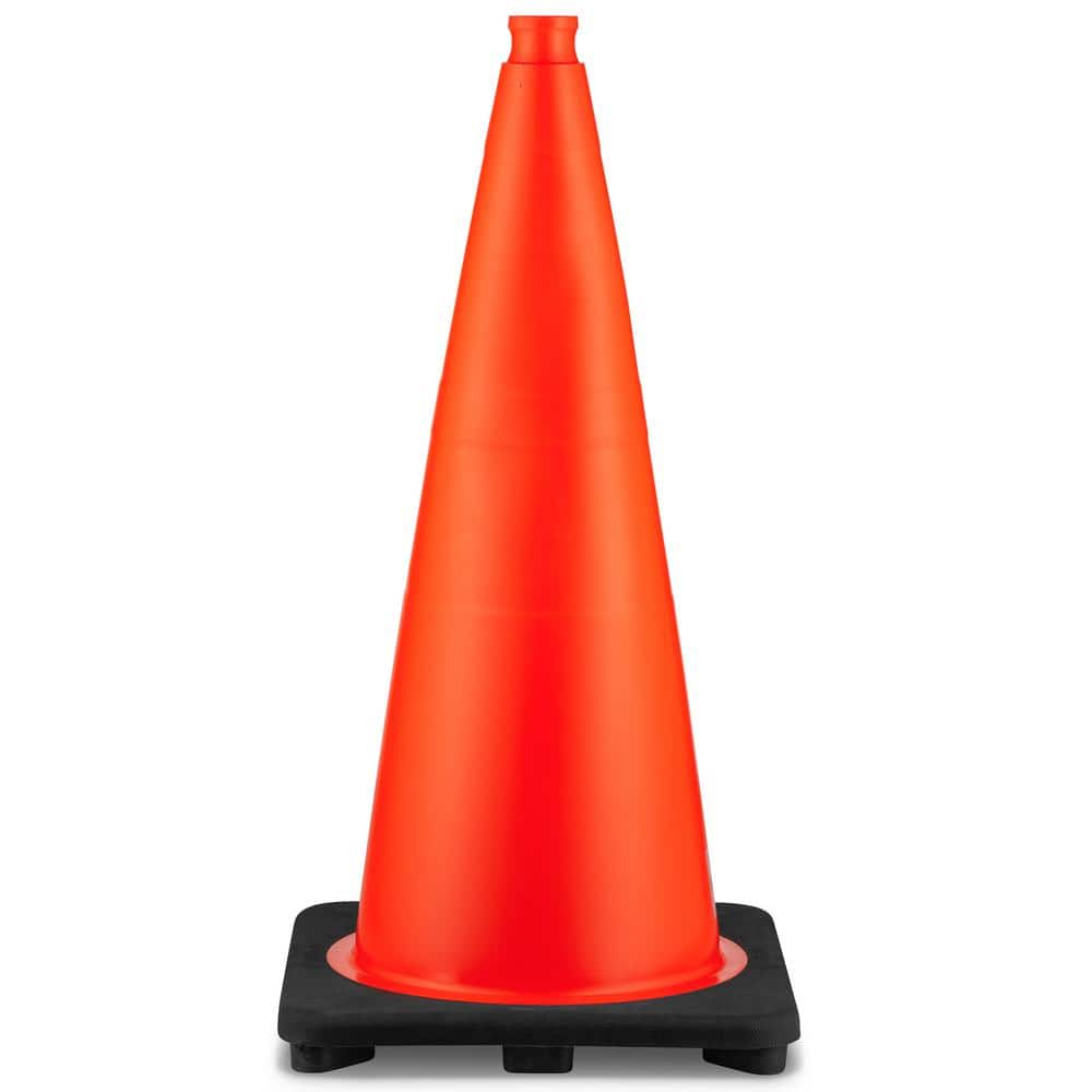 36 in. Orange PVC Non Reflective Traffic Safety Cone - Hercitys