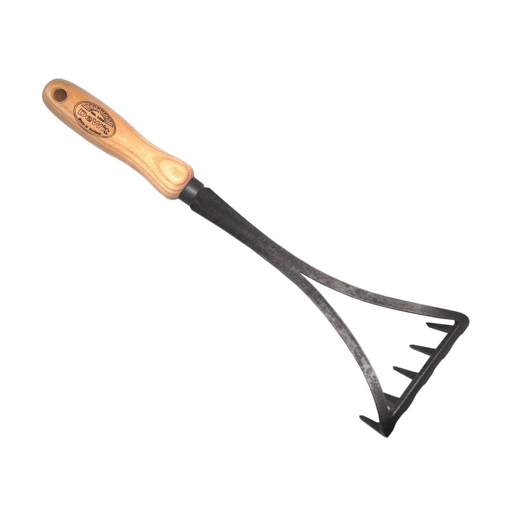 10 in. L Ash Hardwood Handle 13.5 in. L Bio 5 Tine Hand Rake-Cultivator - Hercitys