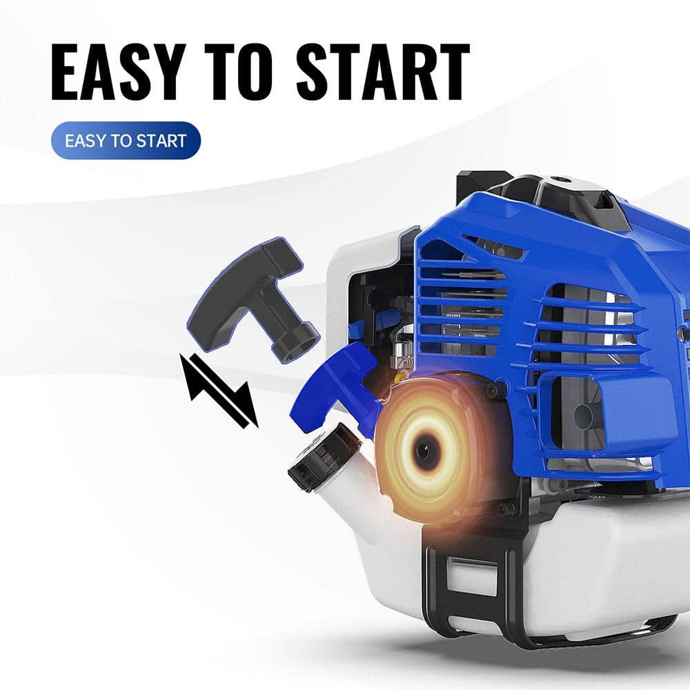 26cc Weed Wacker Gas 3 in. 1 String Trimmer/Edger 17 in. with 10 in. Brush Cutter, Rubber Handle and Shoulder Strap - Hercitys