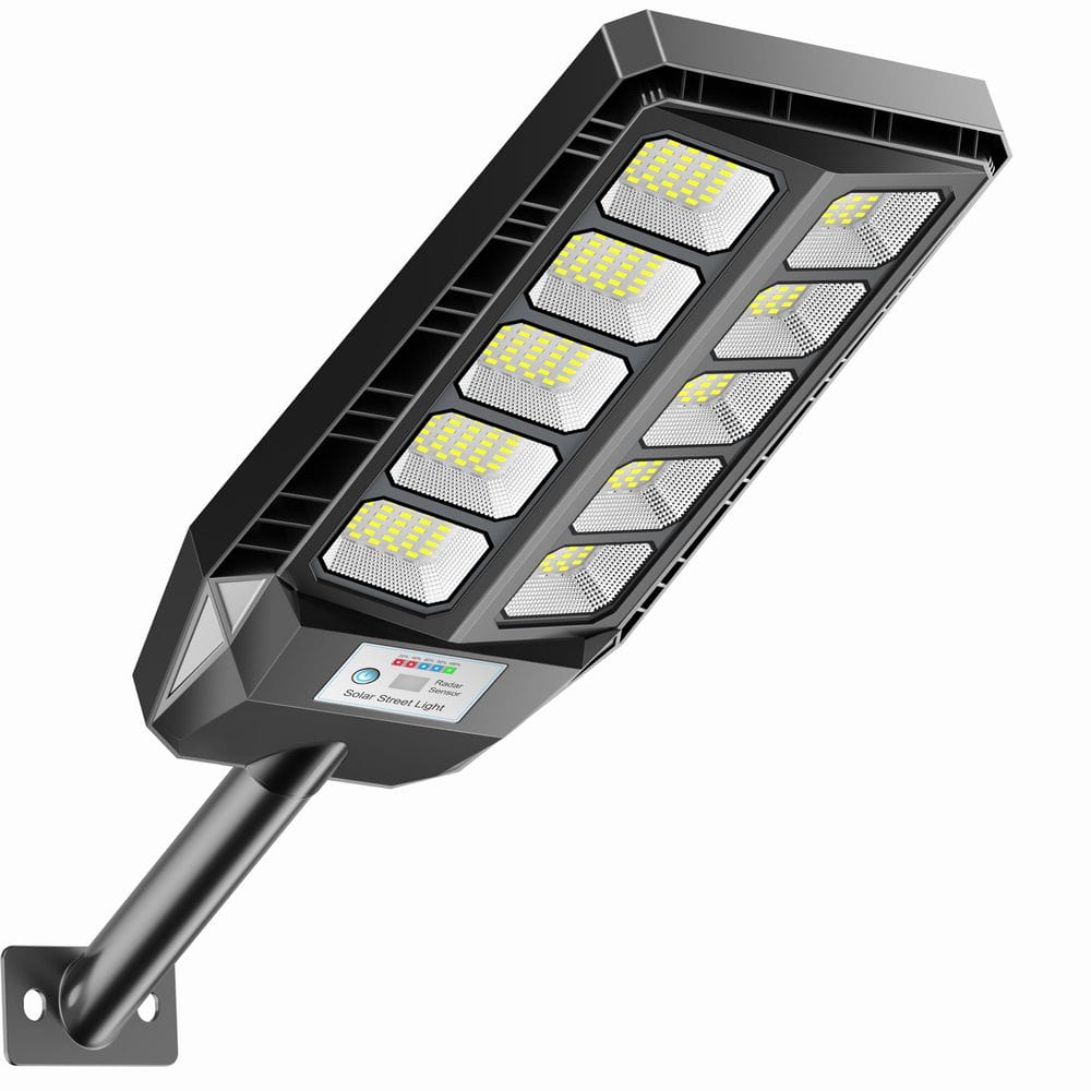 320000 Lumen 220° Black Motion Sensing Dusk to Dawn Integrated LED Flood Light - Hercitys