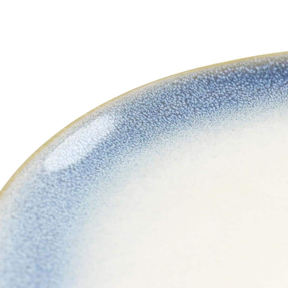 11.5in. Blue Reactive Glaze Stoneware Oval Serving Platter - Hercitys