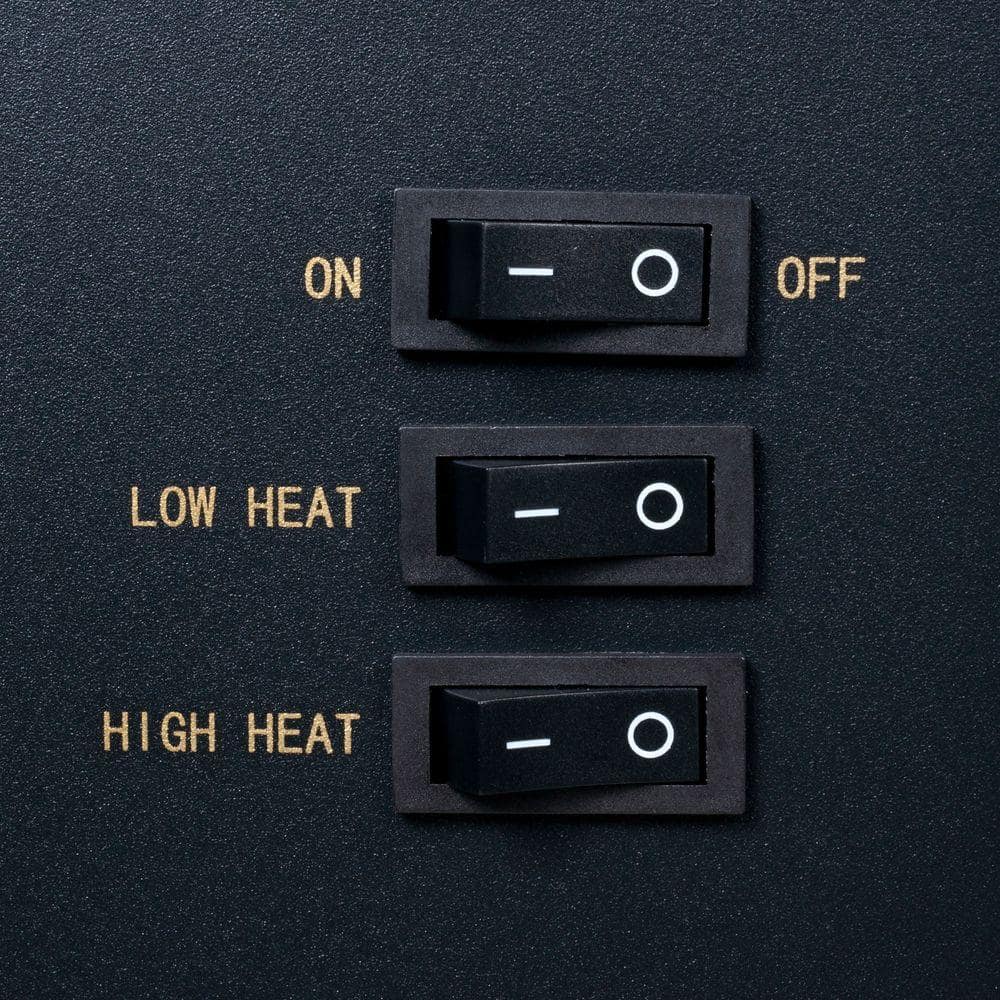 21.5 in. Freestanding Classic Electric Log Fireplace in Black - Hercitys