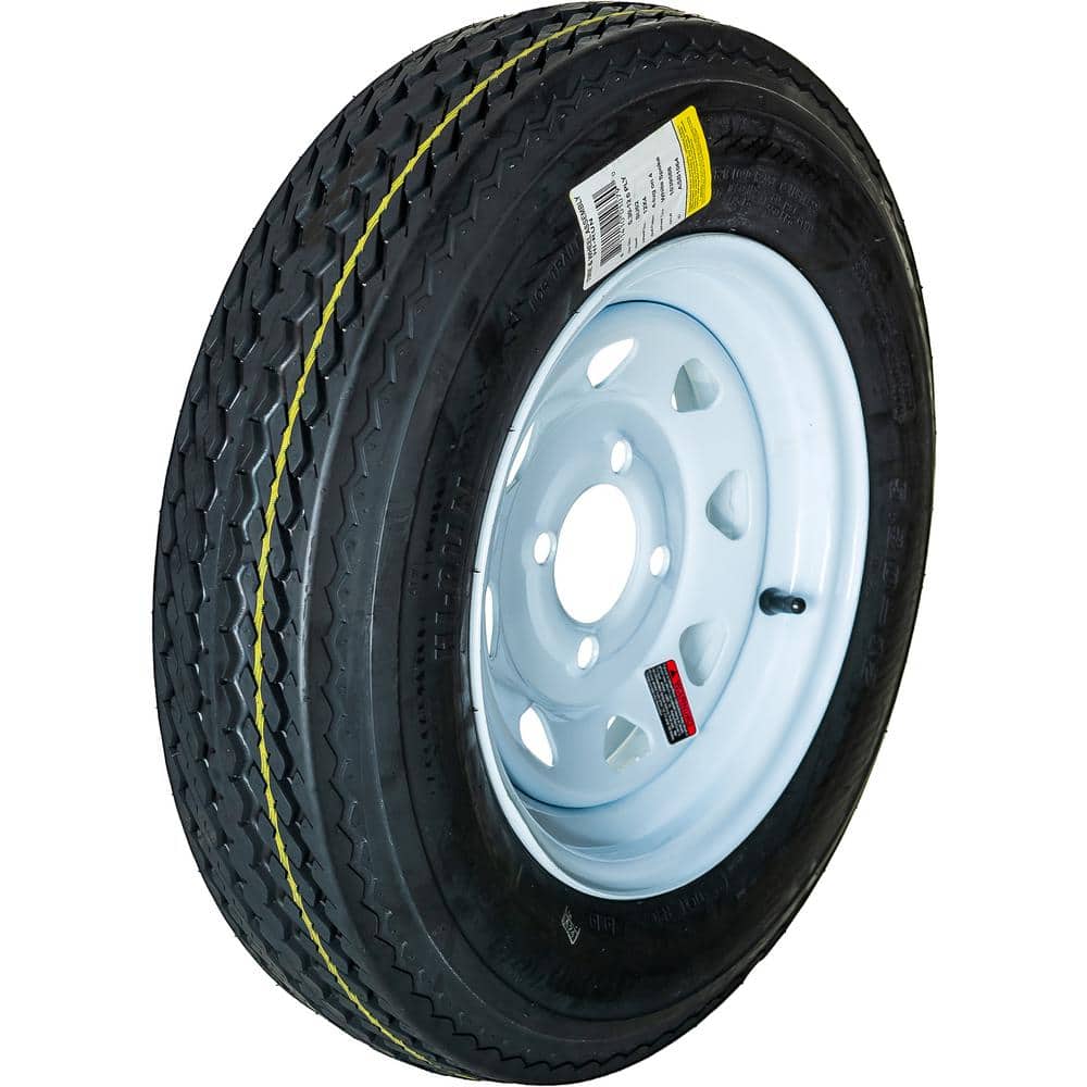 4 Hole LRC 80 PSI 5.3 in. x 12 in. 4-Ply Tire and Wheel Assembly - Hercitys